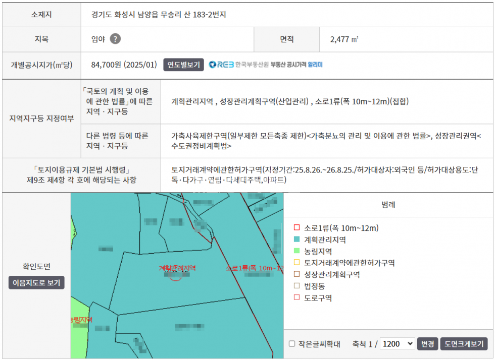 경기 화성만세구 남양읍 무송리 2차선 도로변 토지 , 공장 허가 득 공장부지매매 매매 매물번호 10208 사진 8